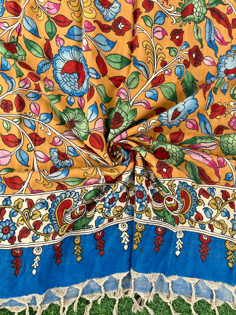 CHANDERI KALAMKARI  DUPATTA