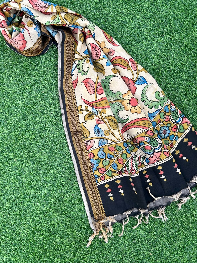 CHANDERI KALAMKARI  DUPATTA