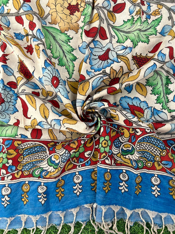 CHANDERI KALAMKARI  DUPATTA