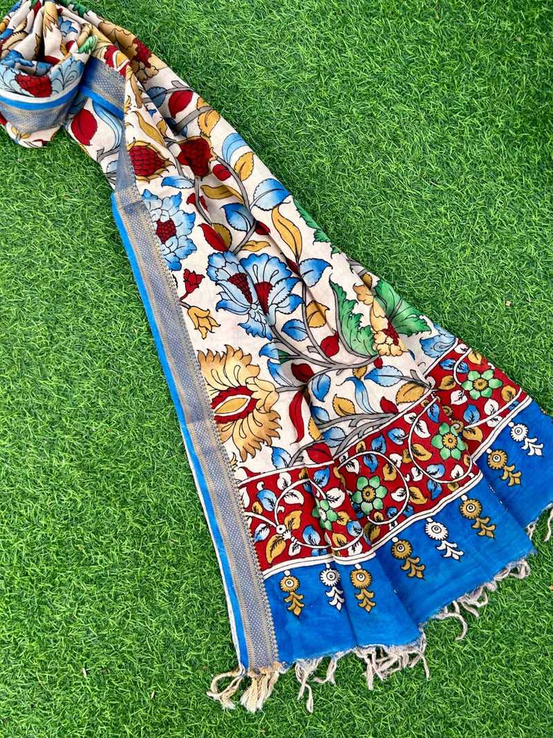 CHANDERI KALAMKARI  DUPATTA