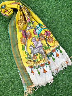 CHANDERI KALAMKARI  DUPATTA