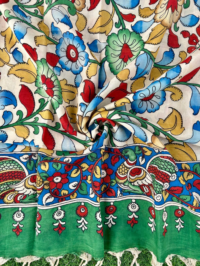 CHANDERI KALAMKARI  DUPATTA