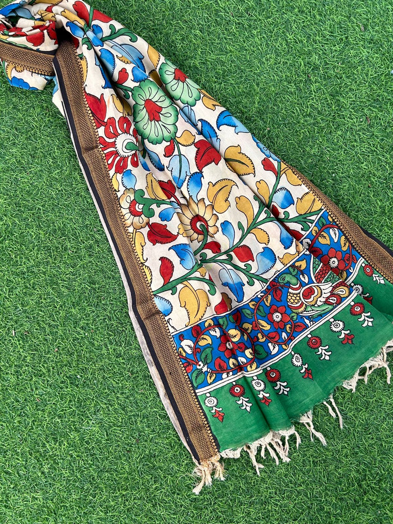 CHANDERI KALAMKARI  DUPATTA