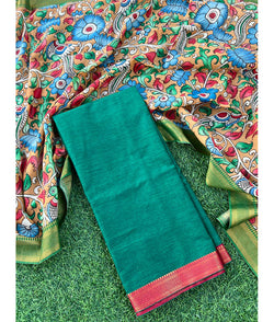 mangalgiri set with handpainted dupatta