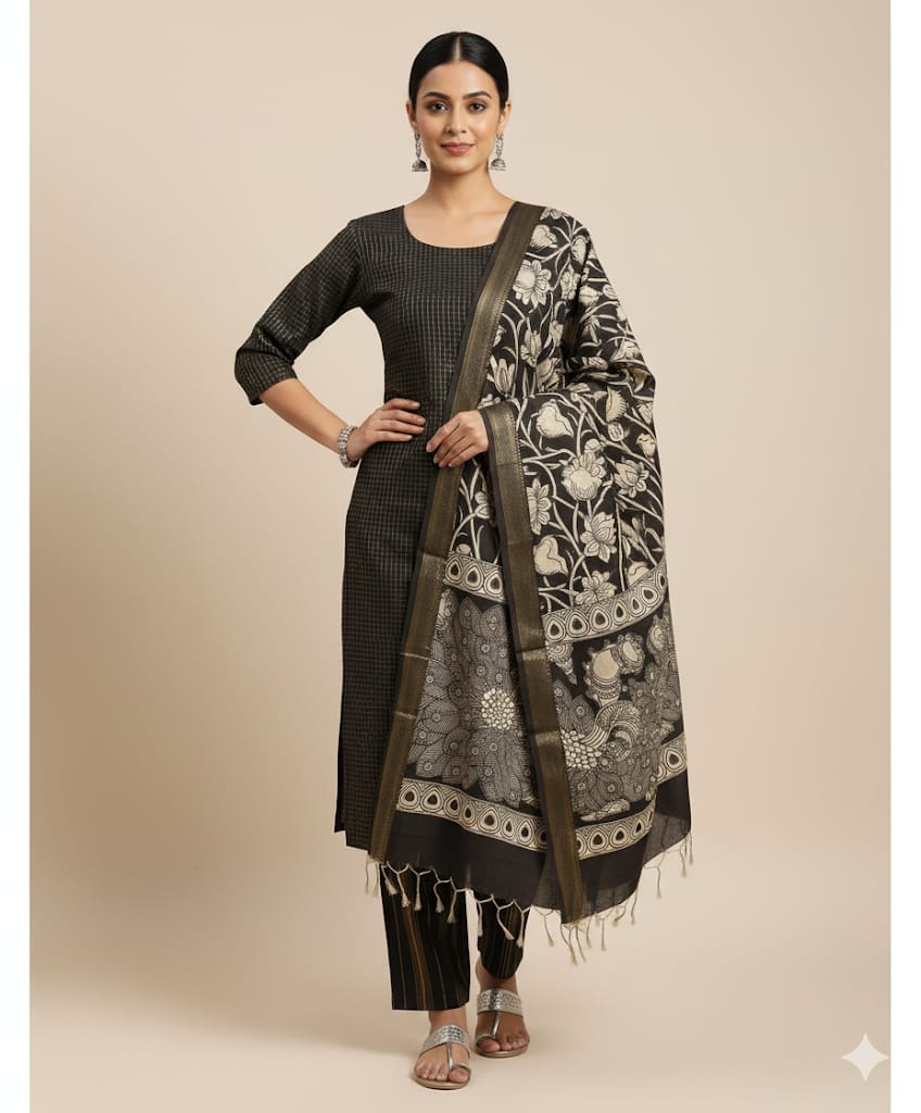 COTTON LUREX SUIT SET