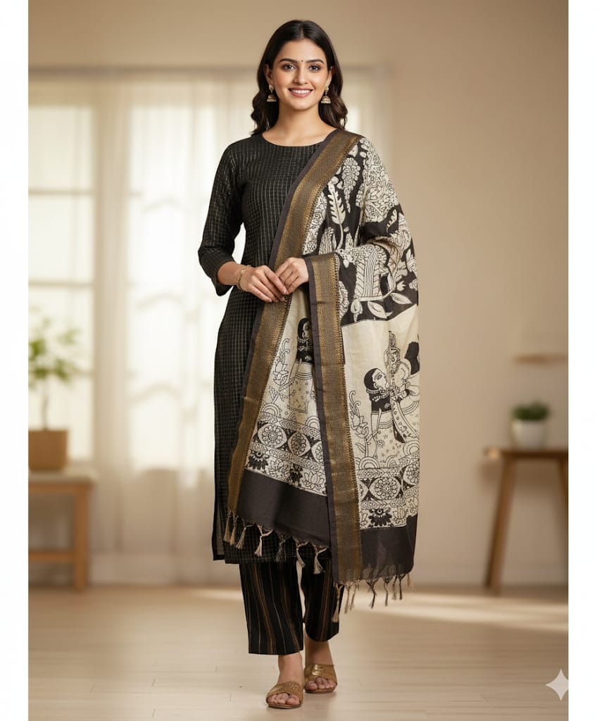 COTTON LUREX SUIT SET