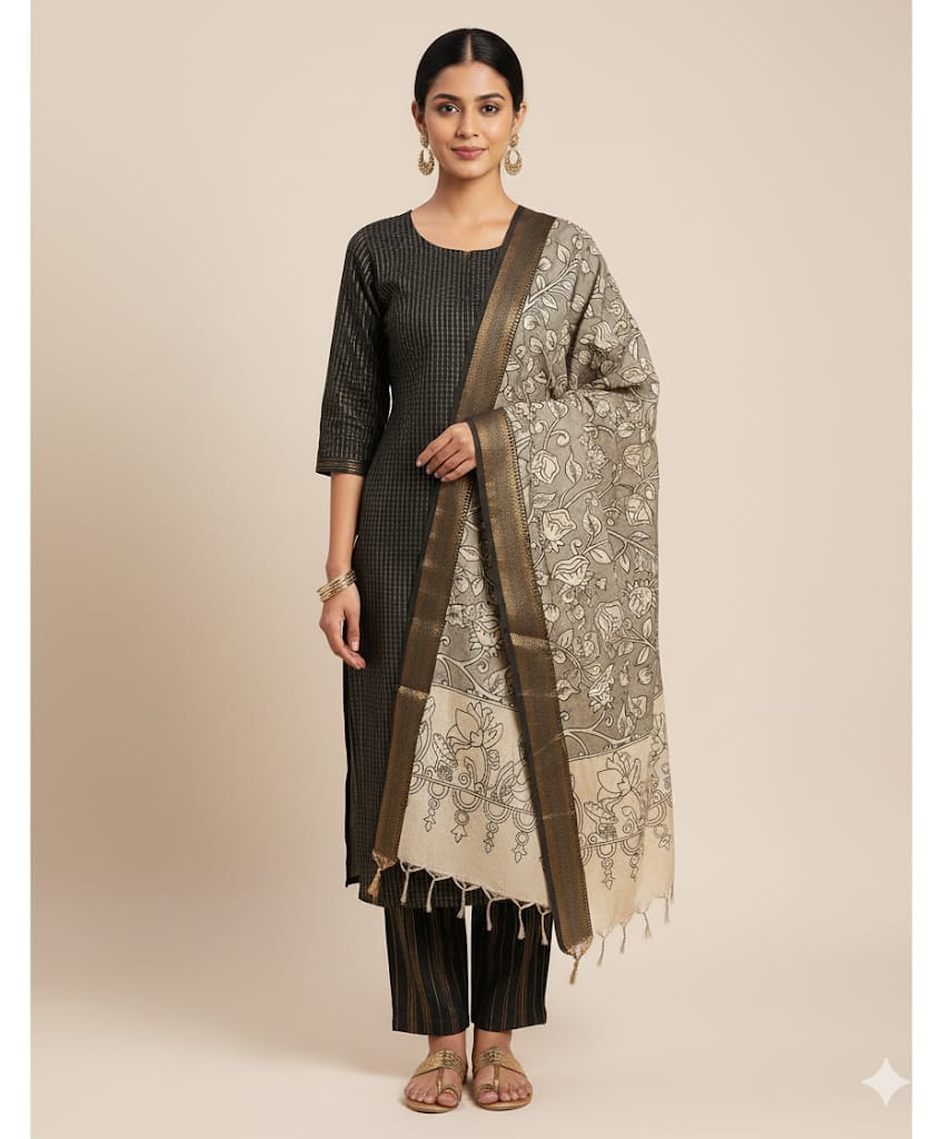 COTTON LUREX SUIT SET