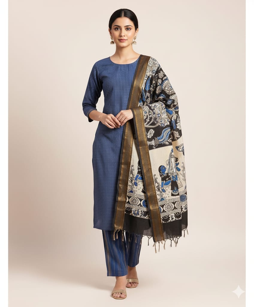 COTTON LUREX SUIT SET