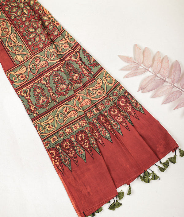 Cotton Ajrakh Dupatta