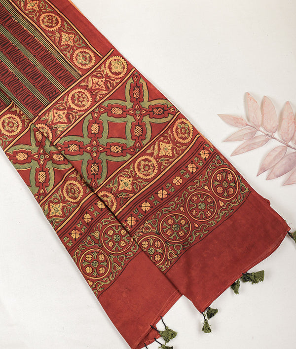 Cotton Ajrakh Dupatta
