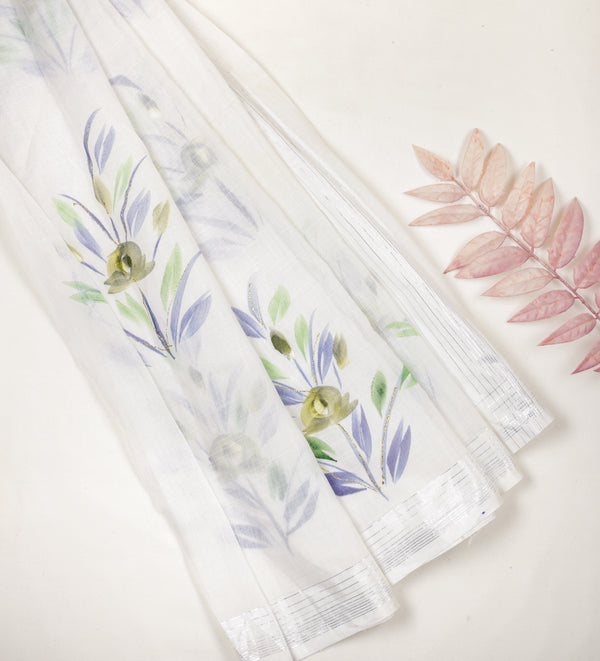 Semi Linen Brush Painted Dupatta