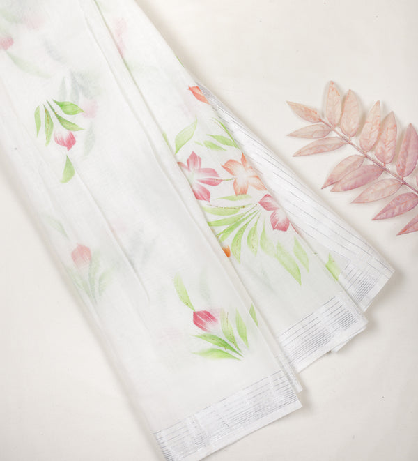 Semi Linen Brush Painted Dupatta