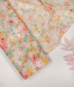 Blossom floral organza fabric