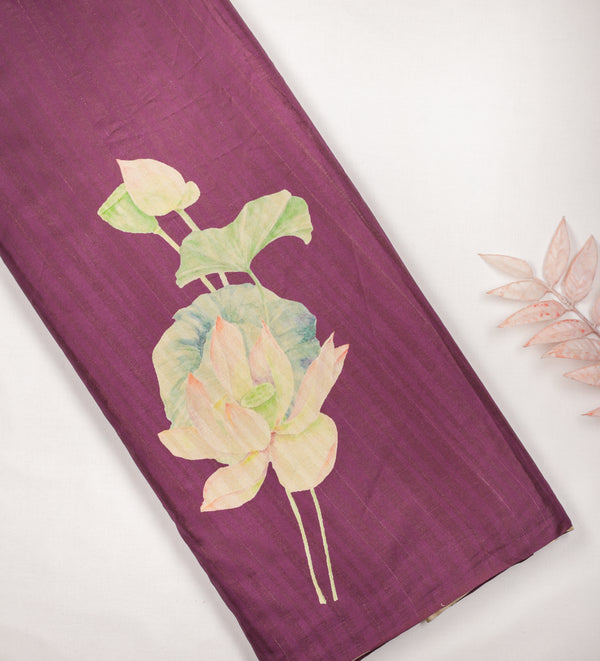 Tussar Silk Printed Fabric