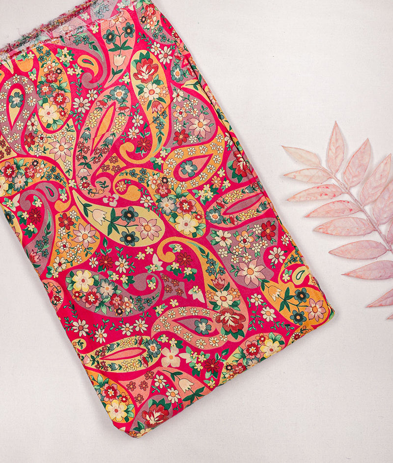 Pure Muslin Silk Printed Fabric