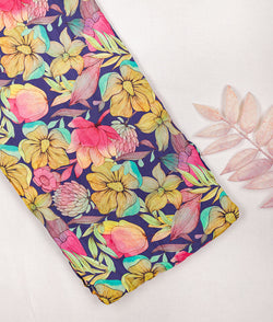 Pure Muslin Silk Printed Fabric