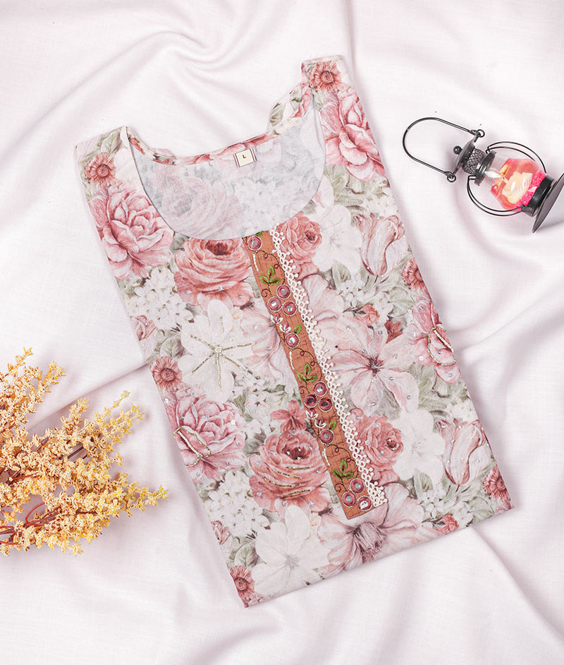 COTTON LINEN KURTI