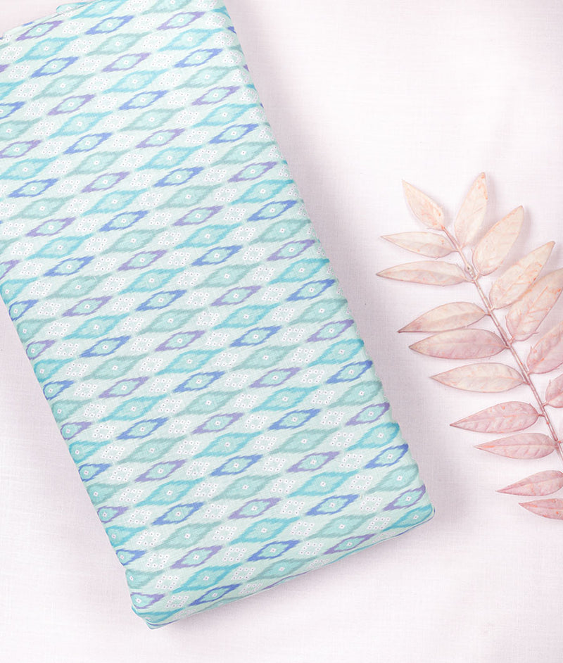 Cotton Linen  Printed Fabric