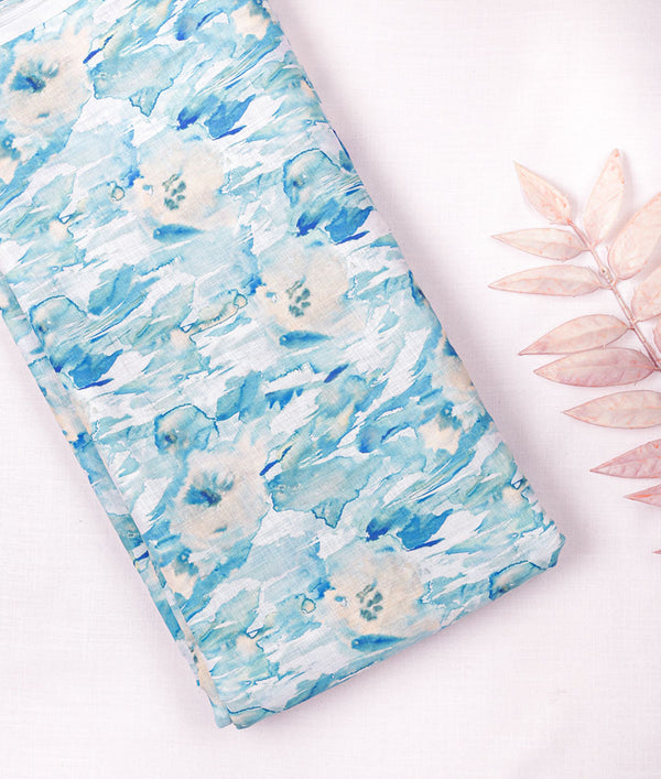 Cotton Linen  Printed Fabric