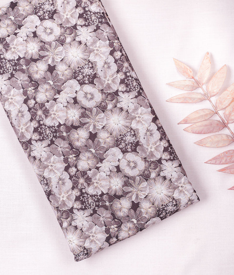 Cotton Linen  Printed Fabric