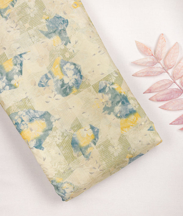 Chanderi Silk Printed Fabric