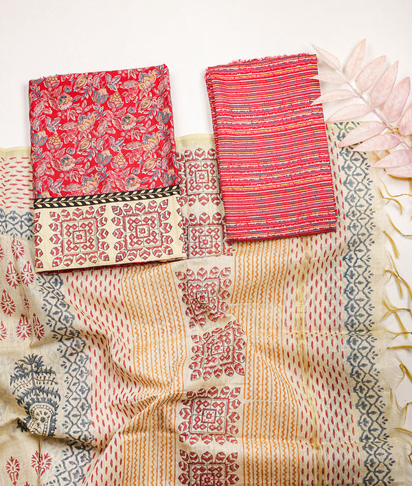 CHANDERI SUIT SET