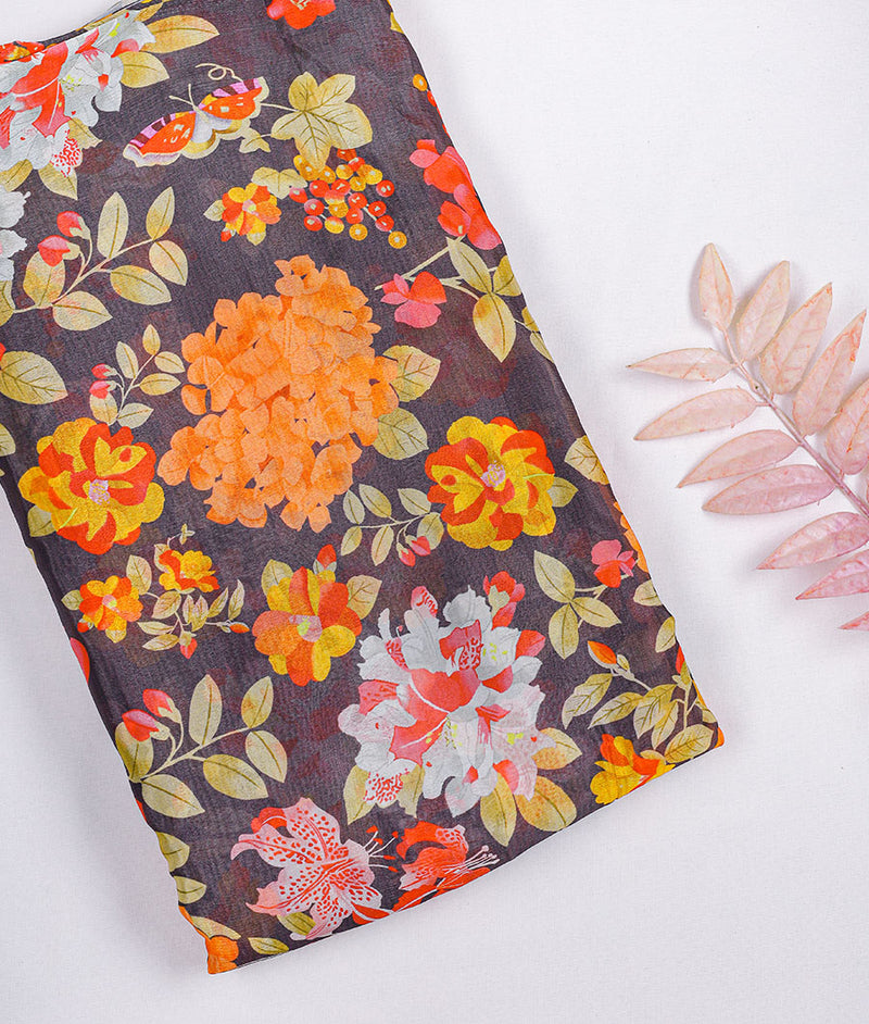 PURE CHINNON PRINTED FABRIC