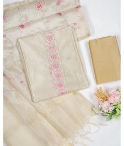 TISSUE EMBROIDERY SUIT SET