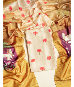 SEMI TUSSAR PICHWAI 2 PIECE SUIT SET