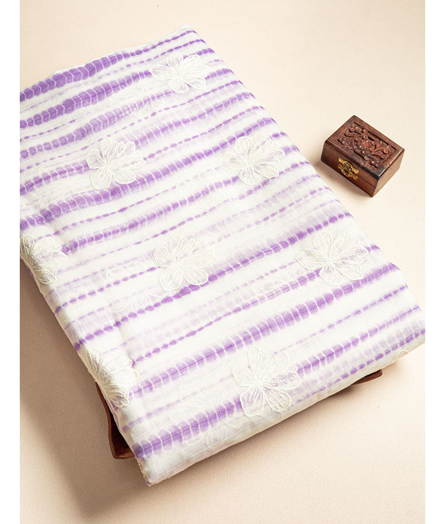 PURE  LINEN SIBORI EMBROIDERED FABRIC