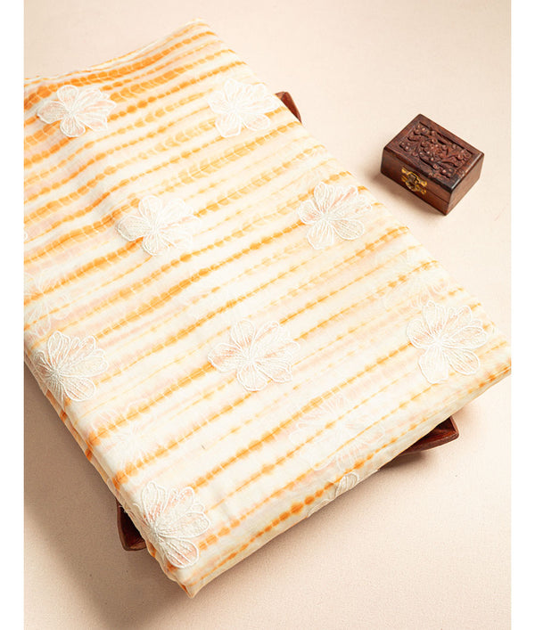 PURE  LINEN SIBORI EMBROIDERED FABRIC