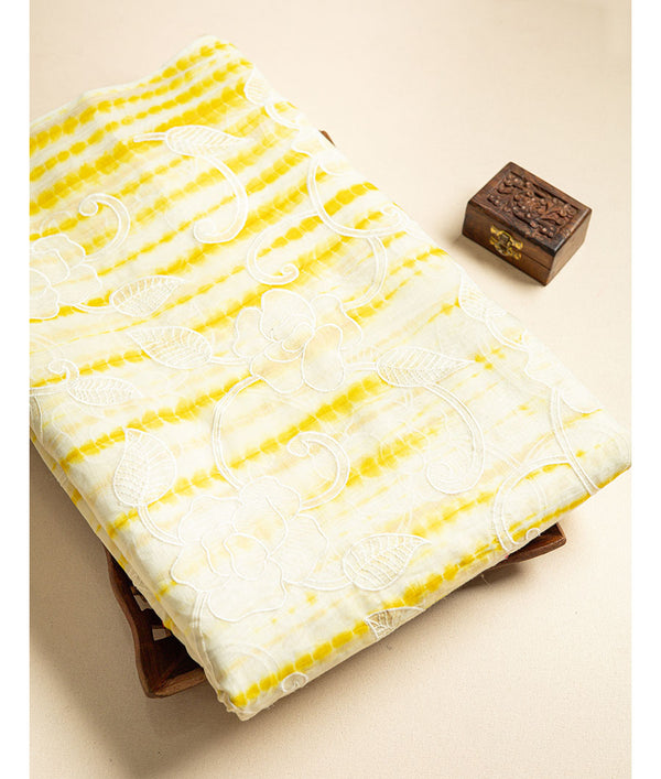 PURE  LINEN SIBORI EMBROIDERED FABRIC