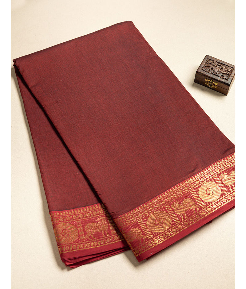 COTTON PICHWAI BORDER WOVEN FABRIC