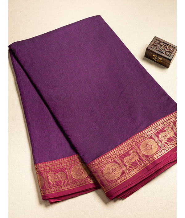 COTTON PICHWAI BORDER WOVEN FABRIC