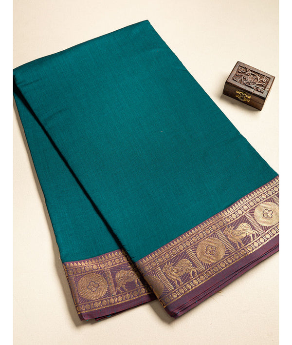 COTTON PICHWAI BORDER WOVEN FABRIC