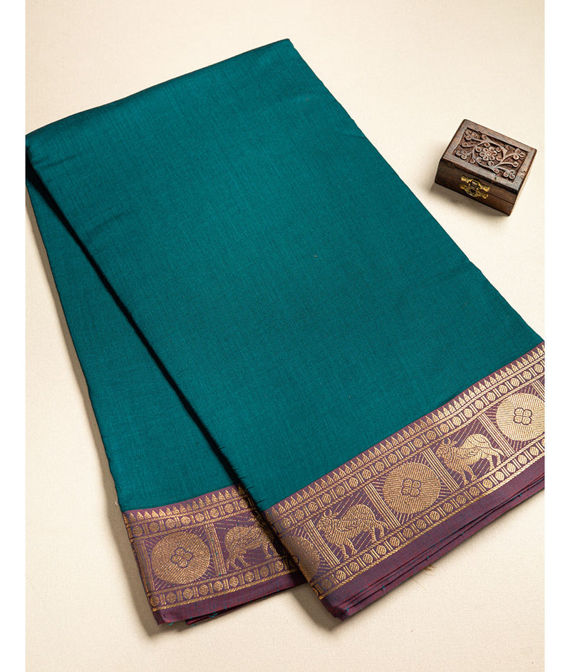 COTTON PICHWAI BORDER WOVEN FABRIC