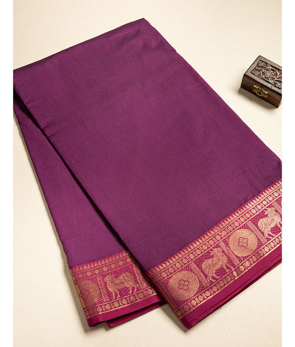 COTTON PICHWAI BORDER WOVEN FABRIC