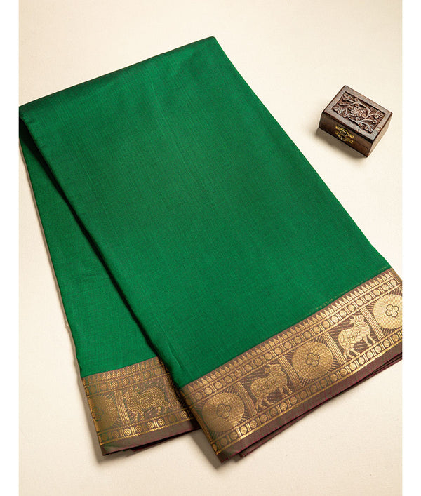 COTTON PICHWAI BORDER WOVEN FABRIC