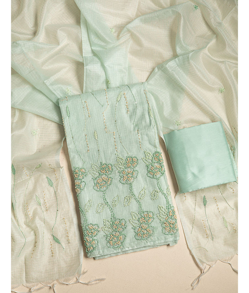 KOTA SILK EMBROIDERY 3 PIECE SUIT SET