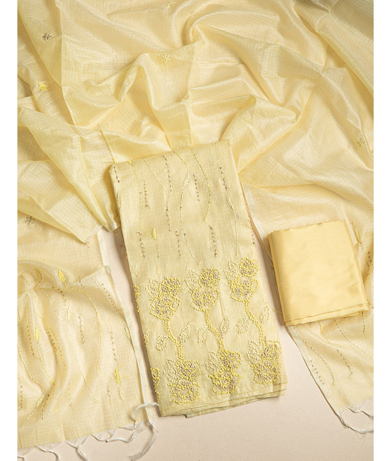 KOTA SILK EMBROIDERY 3 PIECE SUIT SET