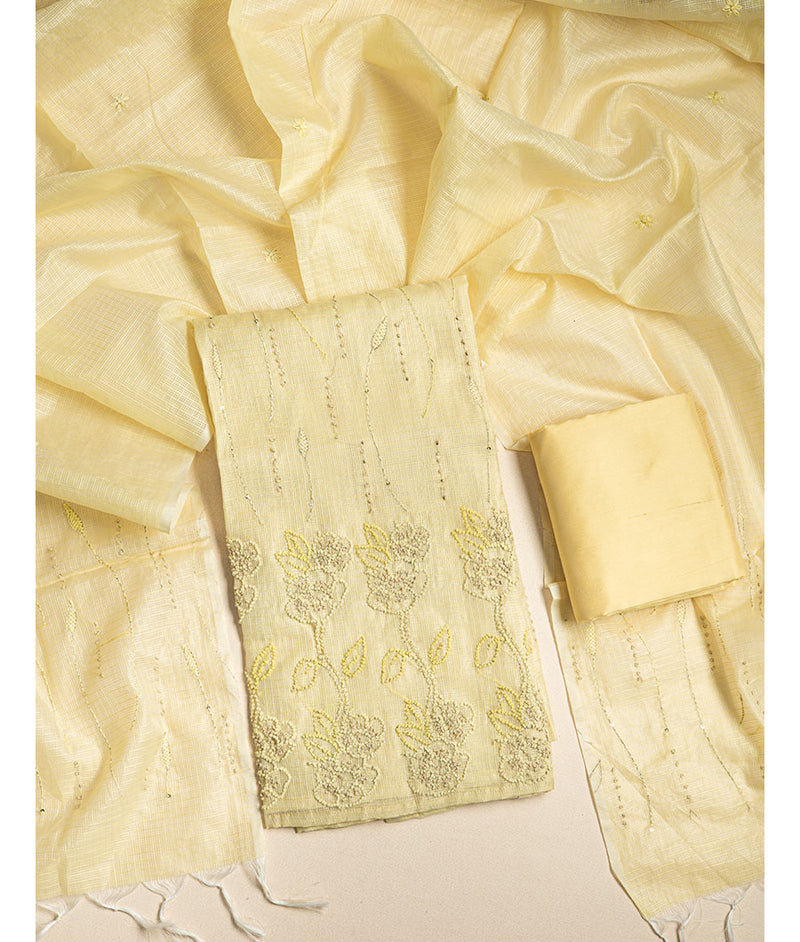 KOTA SILK EMBROIDERY 3 PIECE SUIT SET