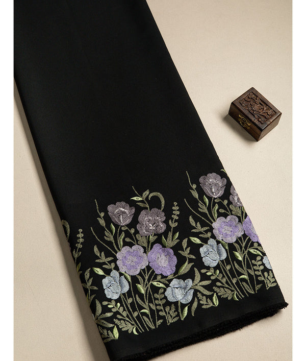 BANANA CREPE EMBROIDERED FABRIC