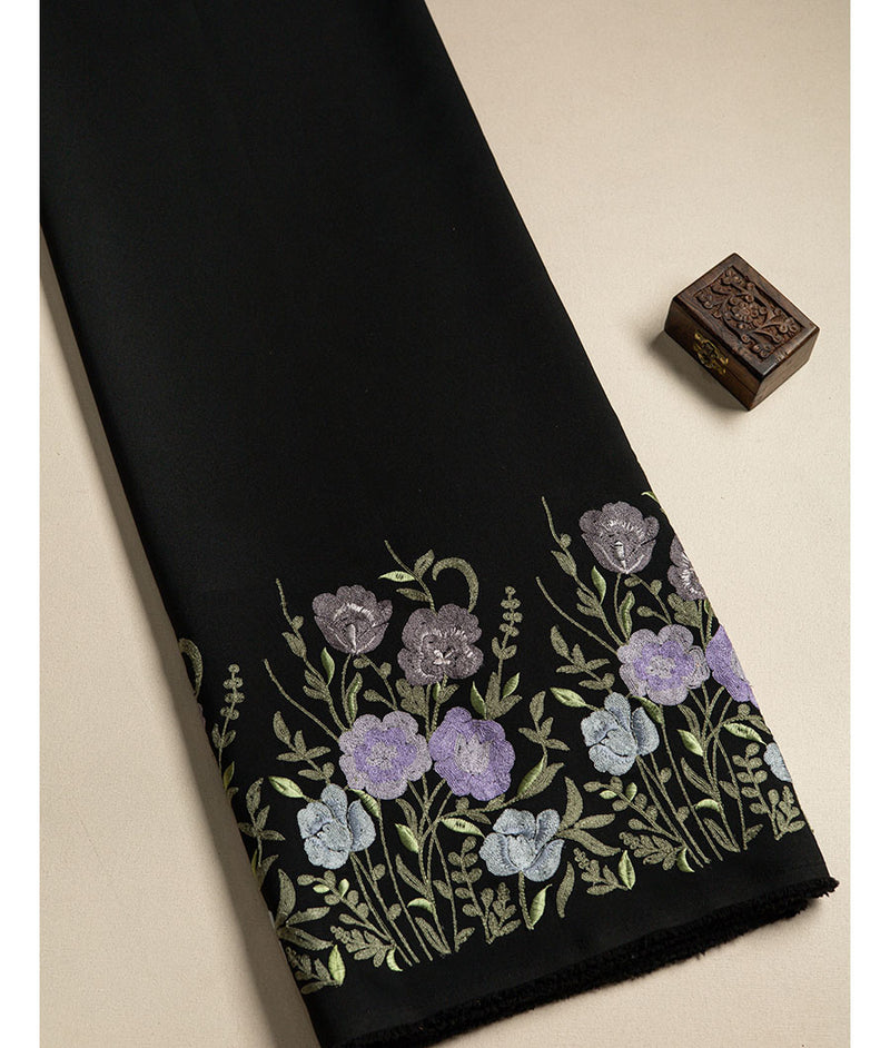 BANANA CREPE EMBROIDERED FABRIC