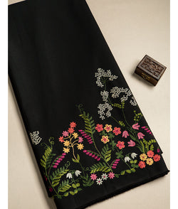 BANANA CREPE EMBROIDERED FABRIC