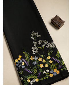 BANANA CREPE EMBROIDERED FABRIC