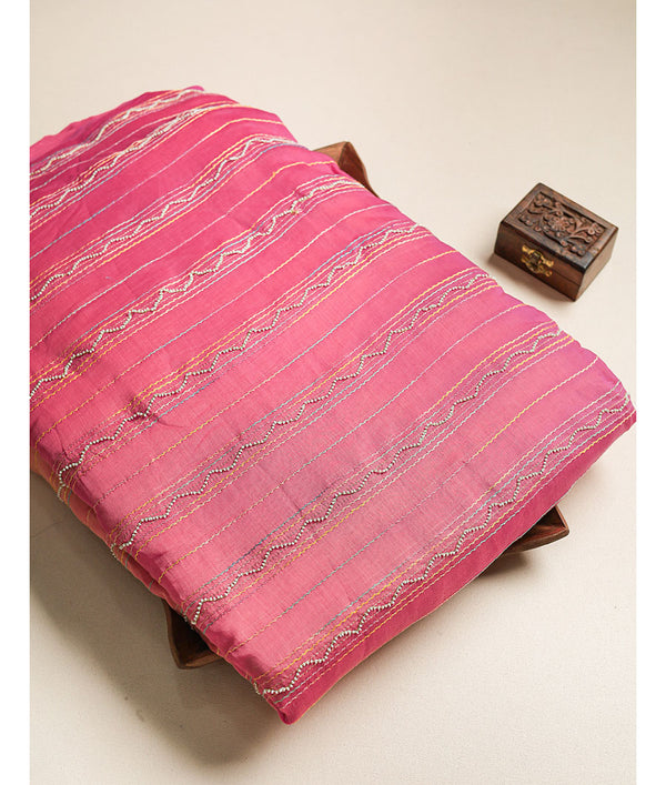 PURE MALAI CHANDERI FABRIC