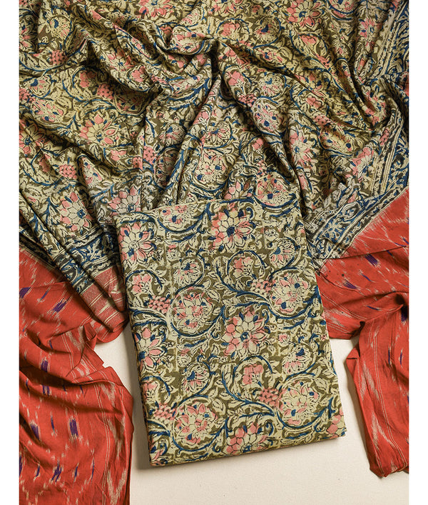 COTTON KALAMKARI 2 PIECE SUIT SET