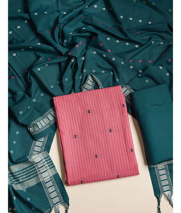 COTTON WOVEN 3 PIECE SUIT SET