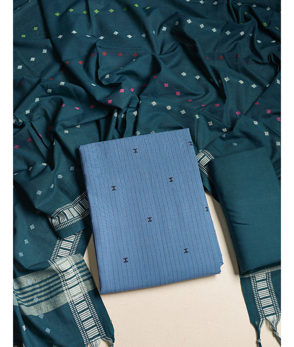 COTTON WOVEN 3 PIECE SUIT SET