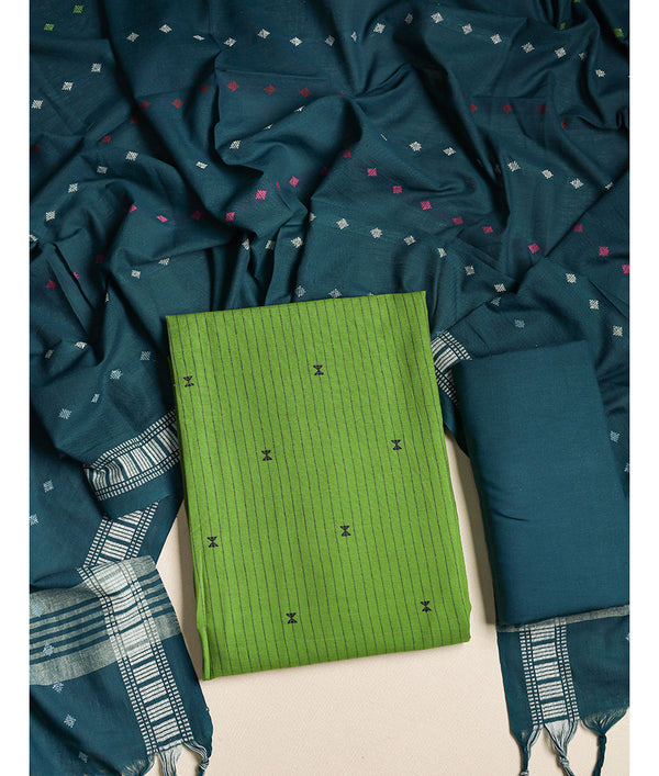 COTTON WOVEN 3 PIECE SUIT SET